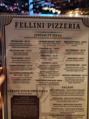 Menu photo 1 Fellini Pizzeria Cranston, RI