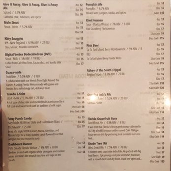 Crooked Thumb Brewery - Menu - Breweries Near Me - Safety Harbor, Florida Crooked Thumb Brewery - Menu - Breweries Near Me - Safety Harbor, Florida