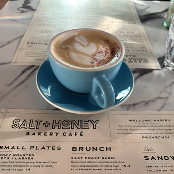 Salt + Honey Bakery Café - Pistachio rose Latte - Desserts Near Me - El Paso, Texas Salt + Honey Bakery Café - Pistachio rose Latte - Desserts Near Me - El Paso, Texas