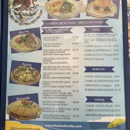 Most recent menu as of 3/1/2021 Most recent menu as of 3/1/2021