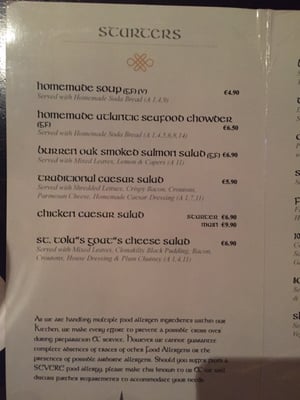 Menu photo 4 Cruises Pub & Restaurant Ennis, CE Menu photo 4 Cruises Pub & Restaurant Ennis, CE