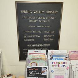 Spring Valley Library - Plaque