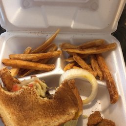 a sandwich and fries a sandwich and fries
