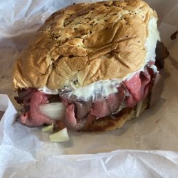 Asked for and got extra Mayo! Love that onion roll! Asked for and got extra Mayo! Love that onion roll!