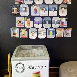 Variety of drinks and macaron Ice Cream Variety of drinks and macaron Ice Cream