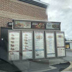 Wendy's - The menu through a blurry windshield