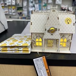 Michaels - Halloween craft house w/light switch for my daughter to paint & 3pk lemon verbena sachets for only $1.05!! Pays to join their rewards!