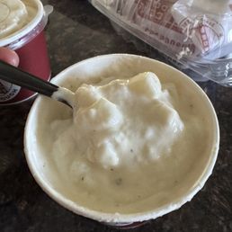 Clam chowder without the clams sadly! Clam chowder without the clams sadly!