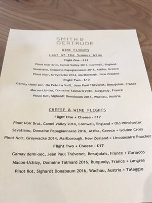 Menu photo 1 Smith & Gertrude Edinburgh, EDH