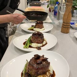 Chefé Productions - Bacon Wrapped Filets! Our Steak Diane Dish