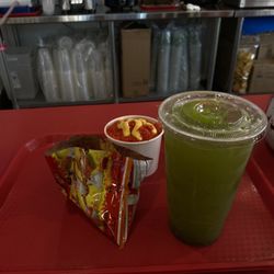 La Michoacana Ice Cream Parlor - Hot Cheetos with Cheese Esquite with Hot Cheetos Aguas Frescas