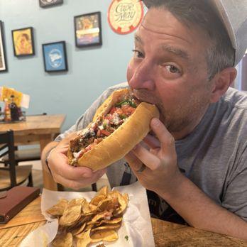 Twilley's Willys - "Dirty Dog" (chorizo, pico, wiz, cilantro-lime crema) - Hot Dogs Near Me - Fenwick Island, Delaware