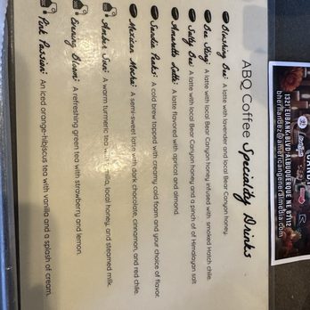 The ABQ Collective - Special drinks menu my fav is amber sun - Hair Salons Near Me - Albuquerque, New Mexico