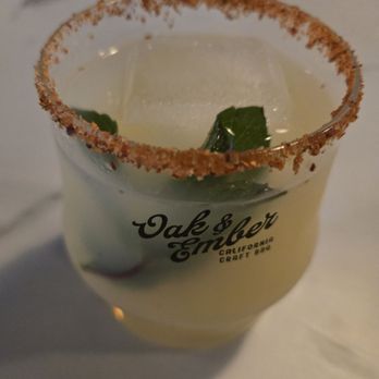 Oak & Ember - Mariposa Traicionera: like a strong regular Margherita with tajin on rim - Halal Near Me - Ontario, California
