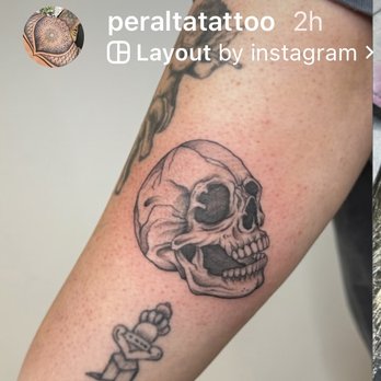 Lions Den Tattoo Studio - Peralta's skull - Tattoo Near Me - San Diego, California Lions Den Tattoo Studio - Peralta's skull - Tattoo Near Me - San Diego, California
