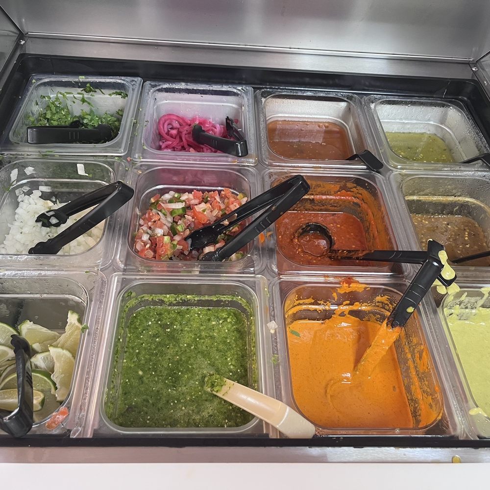 Pollos la pullita - Salsa bar!!! The best part! - Mexican Near Me - Garland, Texas Pollos la pullita - Salsa bar!!! The best part! - Mexican Near Me - Garland, Texas