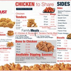 Cluck N' Crust Chicken & Pizza - Chicken & Sides Menu