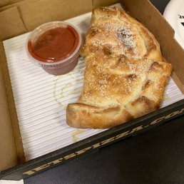 Their pizza boat (like a Calzone).