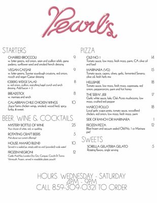 Menu photo 6 Pearl's Lexington, KY