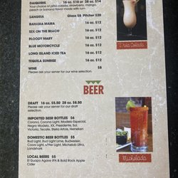 Cancun Fiesta - Menu