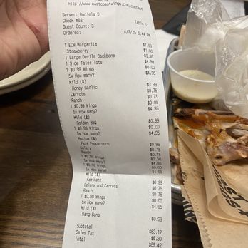 East Coast Wings + Grill - Check - Chicken Wings Near Me - Manassas, Virginia East Coast Wings + Grill - Check - Chicken Wings Near Me - Manassas, Virginia