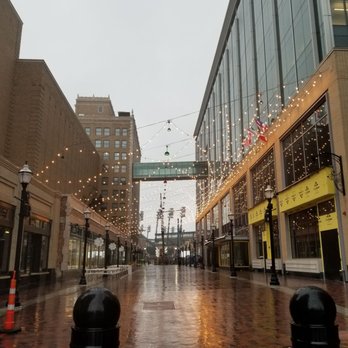 Frita Batidos - Pathway between Fox Theater and Little Caesars HQ where Frita Batidos resides - Burgers Near Me - Detroit, Michigan