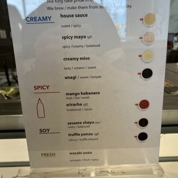 Poké King - Sauce choices - Hawaiian Near Me - Henderson, Nevada Poké King - Sauce choices - Hawaiian Near Me - Henderson, Nevada