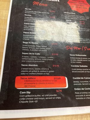 Menu photo 1 Los Chikis Lake Havasu City, AZ