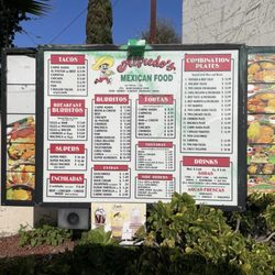 Menu board, Dec 2025