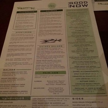Seasons 52 - Food side of menu - New American Near Me - Altamonte Springs, Florida