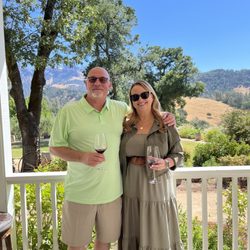 Napa Driver Tours - Patio views at tasting #1 - Amici