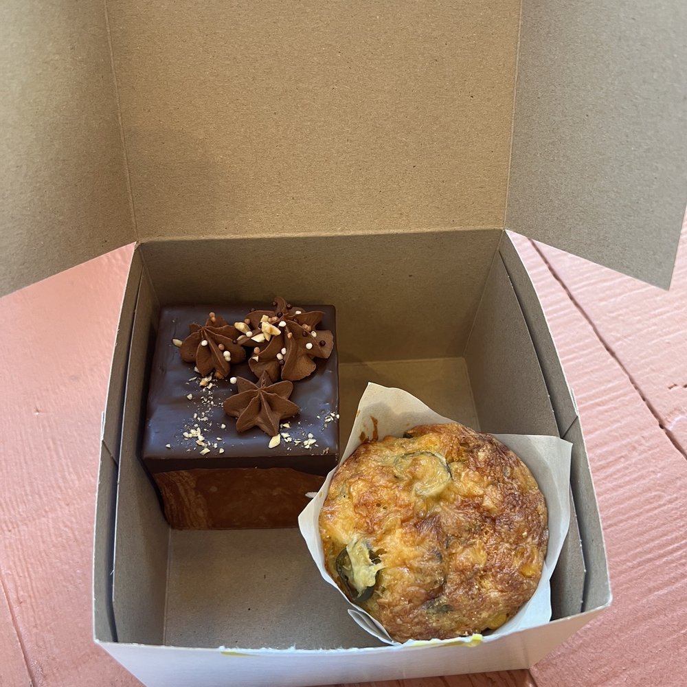 Tombo Eats - Jalapeño corn bread muffin and the cube filled croissant - Coffee & Tea Near Me - Victoria, British Columbia Tombo Eats - Jalapeño corn bread muffin and the cube filled croissant - Coffee & Tea Near Me - Victoria, British Columbia