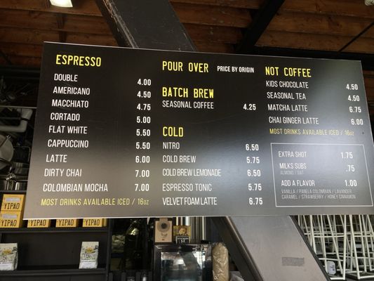 Menu photo 1 Yipao Coffee San Diego, CA Menu photo 1 Yipao Coffee San Diego, CA