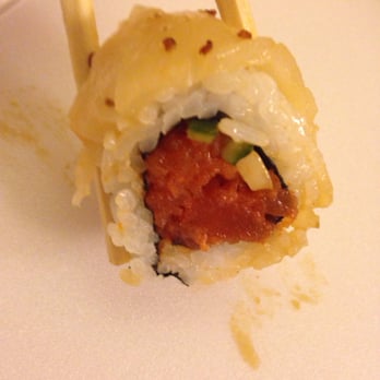 Sugoi Sushi - The big bear mountain has spicy tuna inside and it's actually spicy! So wonderful, truly new fave :) - Sushi Bars Near Me - Beaumont, California Sugoi Sushi - The big bear mountain has spicy tuna inside and it's actually spicy! So wonderful, truly new fave :) - Sushi Bars Near Me - Beaumont, California