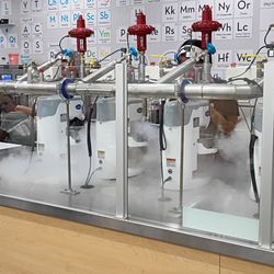 Chill-N Nitrogen Ice Cream Brentwood - the mad lab where the ice cream creations are made.