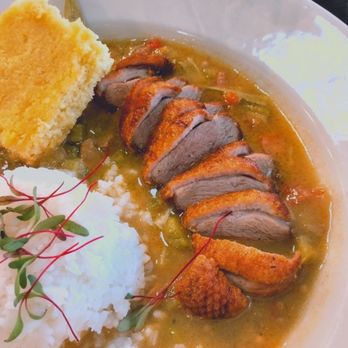 Lula and Sadie’s - Gumbo with smoked duck breast. - Southern Near Me - Durham, North Carolina
