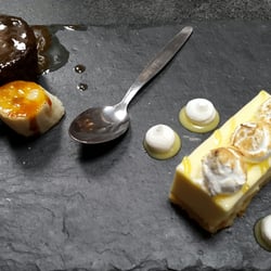 Sleepy Hollow Restaurant - Mini desserts - sticky toffee pudding and white chocolate & lemon meringue