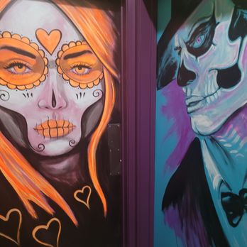 Cantina Louie - The mural art on the restroom doors. - Mexican Near Me - West Melbourne, Florida Cantina Louie - The mural art on the restroom doors. - Mexican Near Me - West Melbourne, Florida
