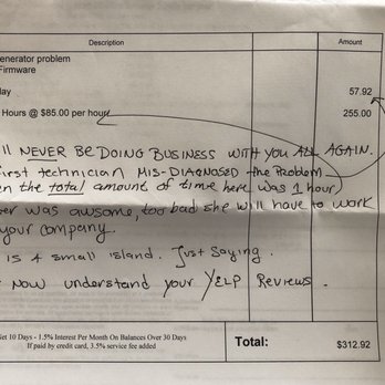 Manchester Electric - Copy of bill received - Electricians Near Me - Manchester, Massachusetts
