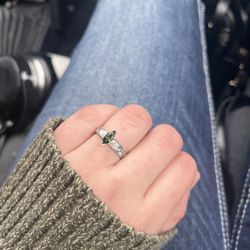 Pounders Jewelry - Engagement ring, green tourmaline, marquise