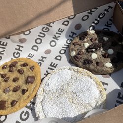 Okie Dough Cookie Co - Chocolate Chip, Gooey Cake Butter, Cookies & Cream