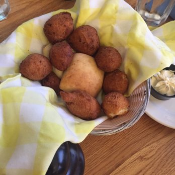 Old Mill Restaurant - Complimentary corn fritters and biscuit basket. So fresh and delicious. - American Near Me - Pigeon Forge, Tennessee