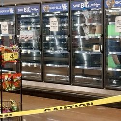Kroger - Entire 1/12th of store roped off including VEGAN meats freezers F**k Kroger see the inconsistency in service