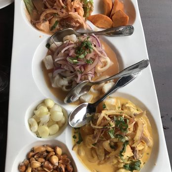 Chalan on the Beach - Tri Color Fish Ceviche / Ceviche de Pescado Tres Colores - Latin American Near Me - Miami Beach, Florida Chalan on the Beach - Tri Color Fish Ceviche / Ceviche de Pescado Tres Colores - Latin American Near Me - Miami Beach, Florida