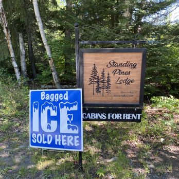 Standing Pines Lodge - Sign at entry - Guest Houses Near Me - River Valley, Ontario