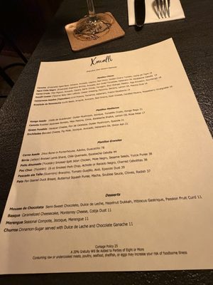Menu photo 1 Xacalli Kitchen  Silverado, CA