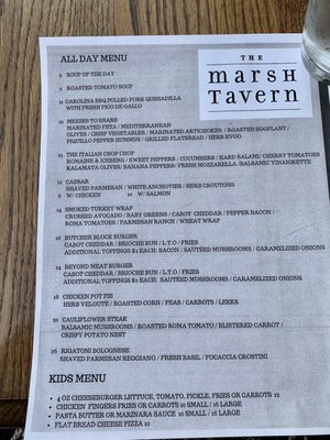 Menu photo 1 Marsh Tavern At the Equinox Manchester, VT