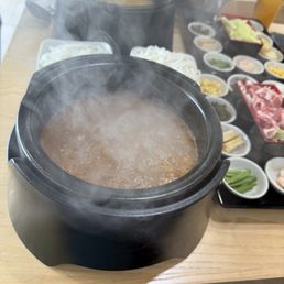 Hot pot soup. Hot pot soup.