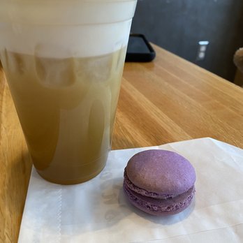 Teas'n You - Sea Salt Jasmine Tea and taro macaron - Bubble Tea Near Me - Vienna, Virginia Teas'n You - Sea Salt Jasmine Tea and taro macaron - Bubble Tea Near Me - Vienna, Virginia
