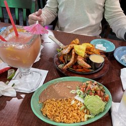 Chef's special fajitas and sangria margarita